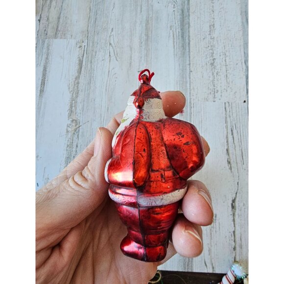 Metal Santa Bell ornament vintage set tree Xmas decor - Picture 8 of 9
